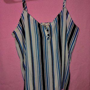 Stripped White Tank Top